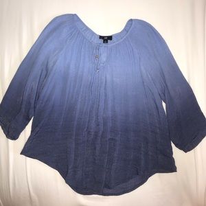 iZ Byer Blue Ombré Blouse